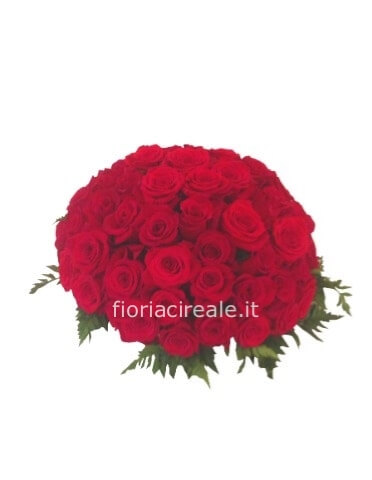 Centrotavola di rose rosse piccolo