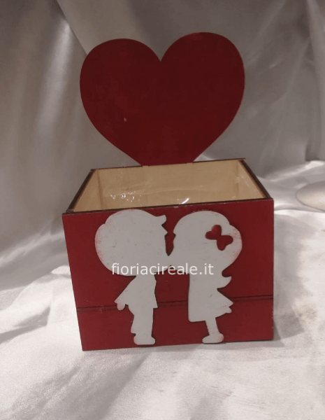 scatola legno san valentino con cuore